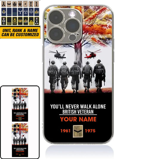 Personalized UK Soldier/Veterans With Rank, Year And Name Phone Case Printed - 17086464