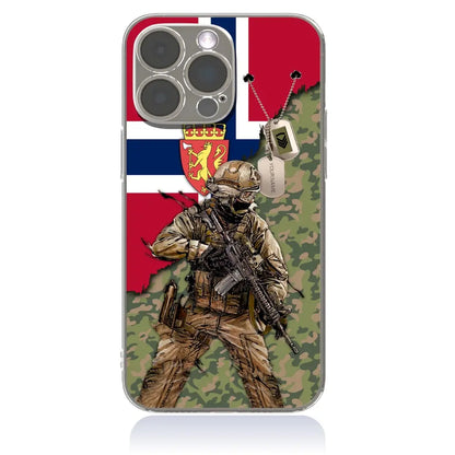 Personalized Norway Soldier/Veterans With Rank And Name Phone Case Printed - 17089056