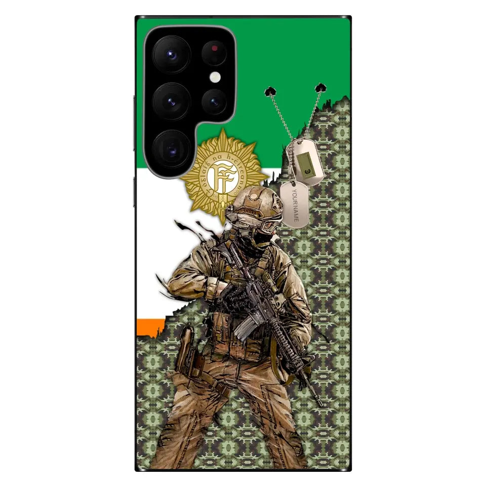 Personalized Ireland Soldier/Veterans With Rank And Name Phone Case Printed - 17089056
