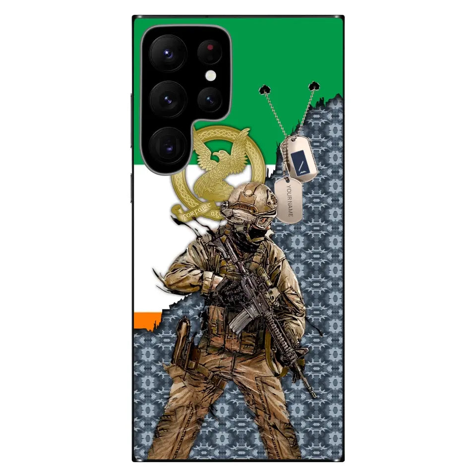 Personalized Ireland Soldier/Veterans With Rank And Name Phone Case Printed - 17089056
