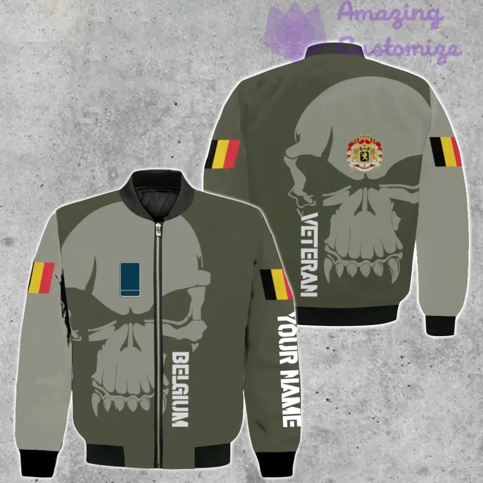 Personalized Belgium  Soldier/ Veteran Camo With Name And Rank Ugly Sweater 3D Printed  - 17080416