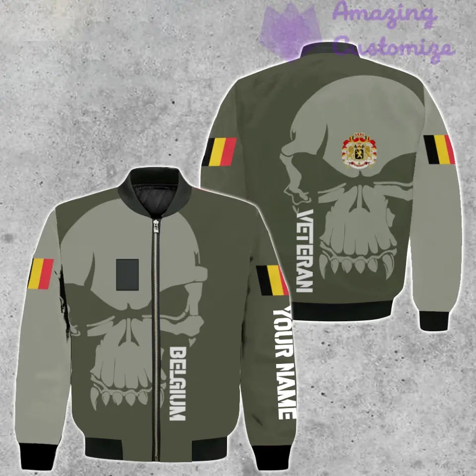 Personalized Belgium  Soldier/ Veteran Camo With Name And Rank Ugly Sweater 3D Printed  - 17080416