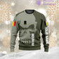 Personalized Belgium  Soldier/ Veteran Camo With Name And Rank Ugly Sweater 3D Printed  - 17080416