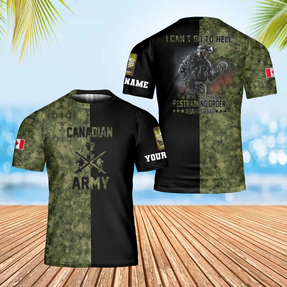 Personalized Canadian  Soldier/ Veteran Camo With Name And Rank Hoodie 3D Printed  - 2902240001