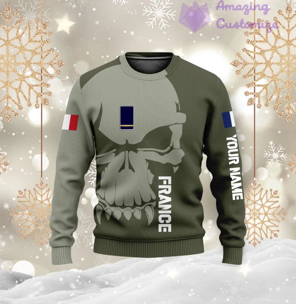 Personalized France Soldier/ Veteran Camo With Name And Rank Hawaii Shirt 3D Printed  - 17080416