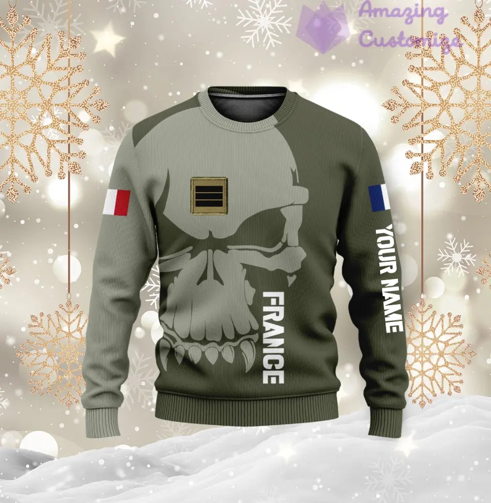 Personalized France Soldier/ Veteran Camo With Name And Rank Hawaii Shirt 3D Printed  - 17080416