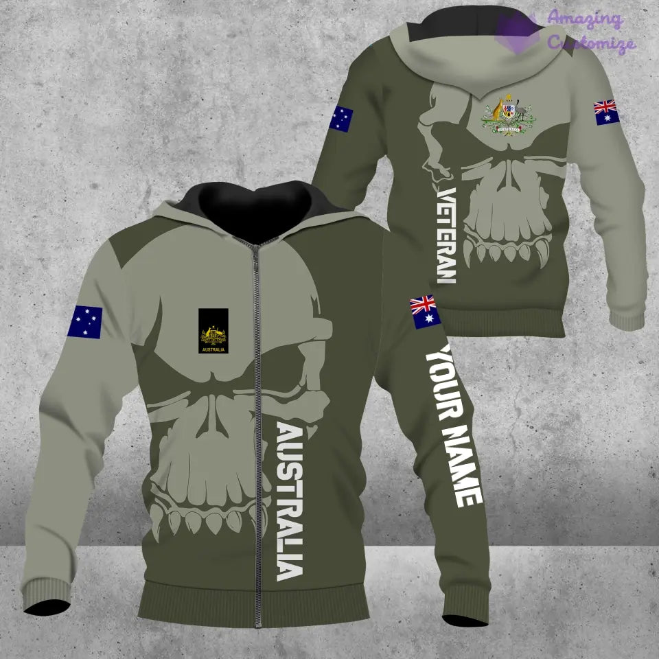 Personalized Australian  Soldier/ Veteran Camo With Name And Rank Hawaii Shirt 3D Printed  - 1602240001