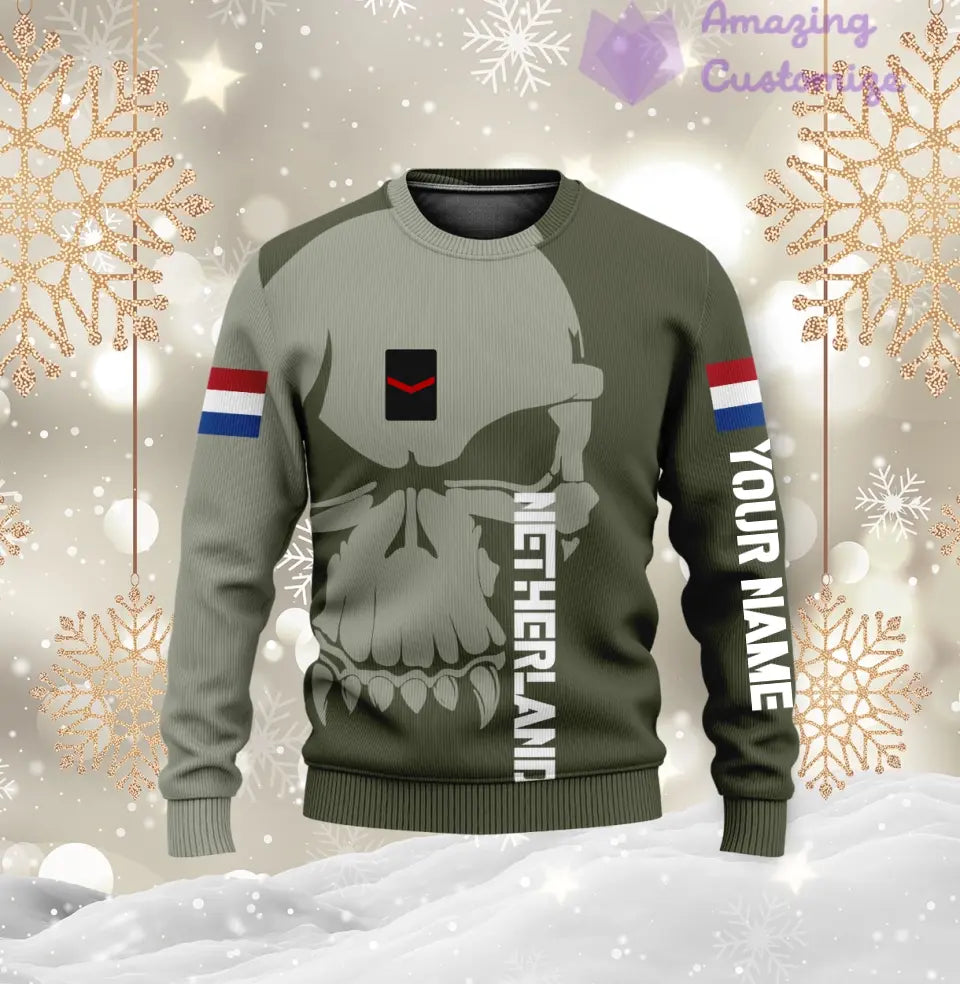 Personalized Netherlands Soldier/ Veteran Camo With Name And Rank Hawaii Shirt 3D Printed  - 17080416