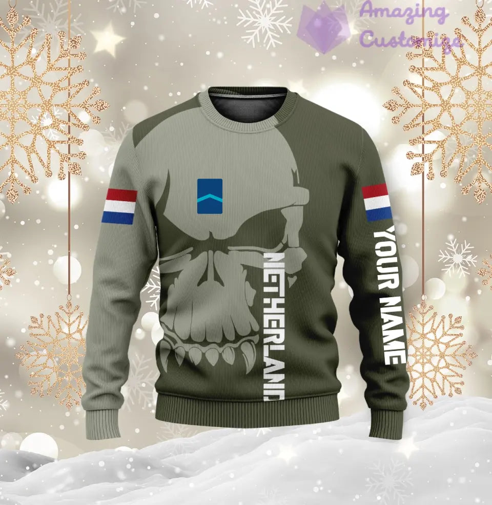 Personalized Netherlands Soldier/ Veteran Camo With Name And Rank Hawaii Shirt 3D Printed  - 17080416