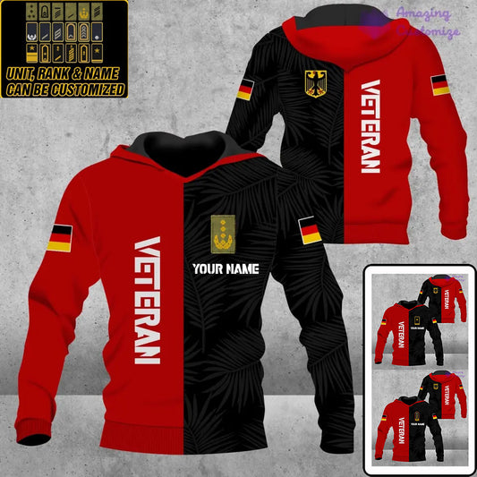 Personalized Germany  Soldier/ Veteran Camo With Name And Rank Hoodie 3D Printed  - 2302240001
