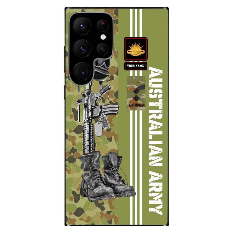 Personalized Australian Soldier/Veterans With Rank, Name Phone Case Printed - 17095104