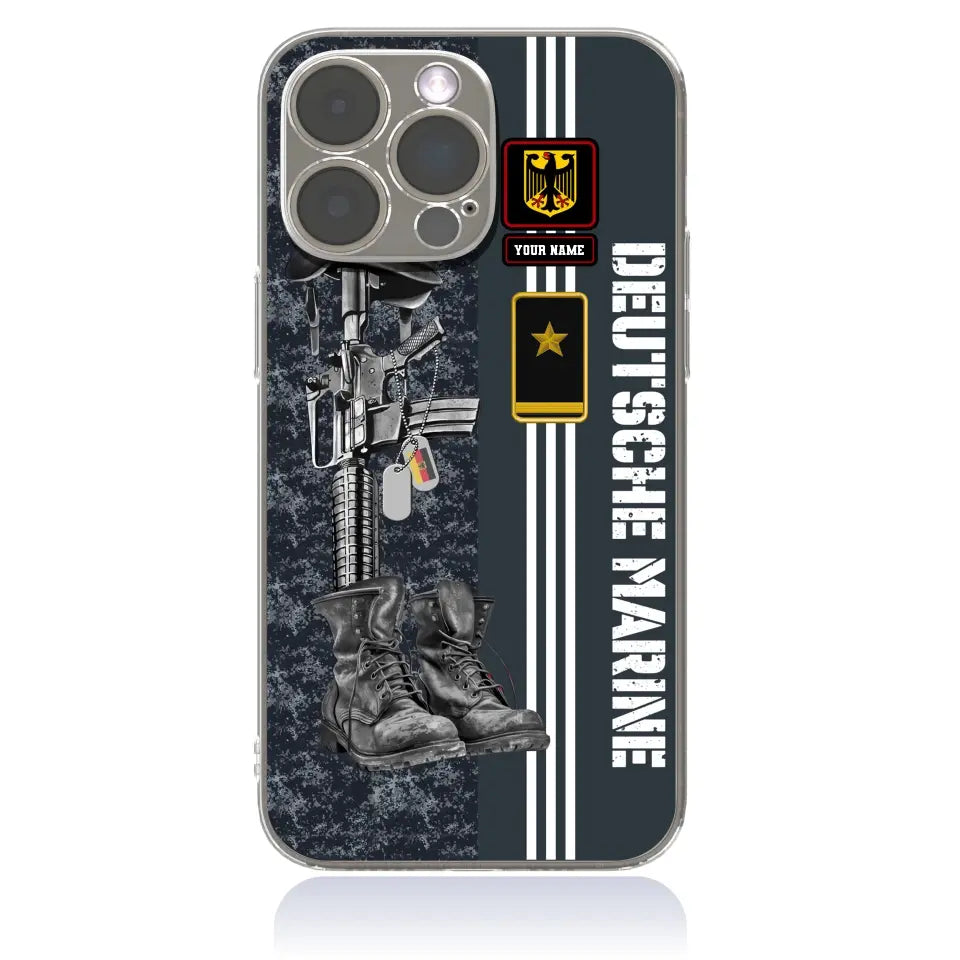 Personalized Germany Soldier/Veterans With Rank, Name Phone Case Printed - 0403240001