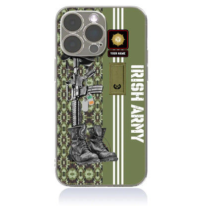 Personalized Ireland Soldier/Veterans With Rank, Name Phone Case Printed - 17095104
