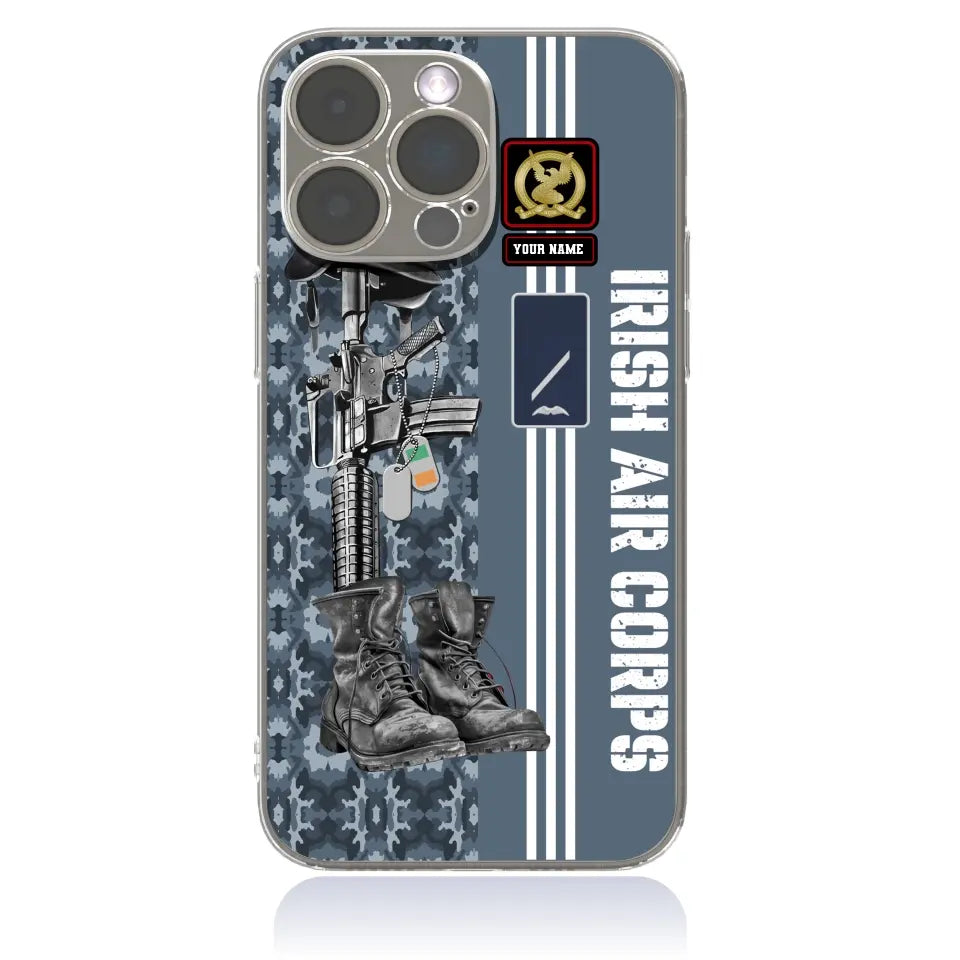 Personalized Ireland Soldier/Veterans With Rank, Name Phone Case Printed - 17095104