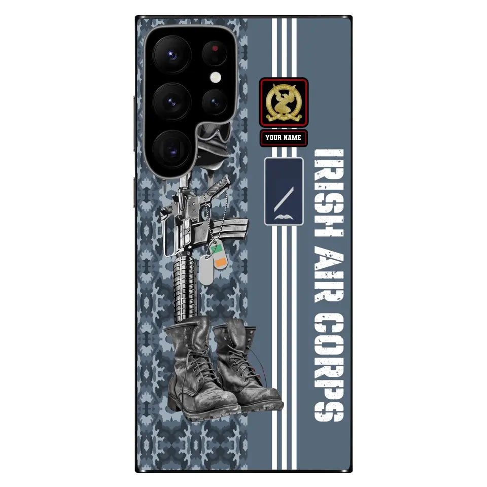 Personalized Ireland Soldier/Veterans With Rank, Name Phone Case Printed - 17095104