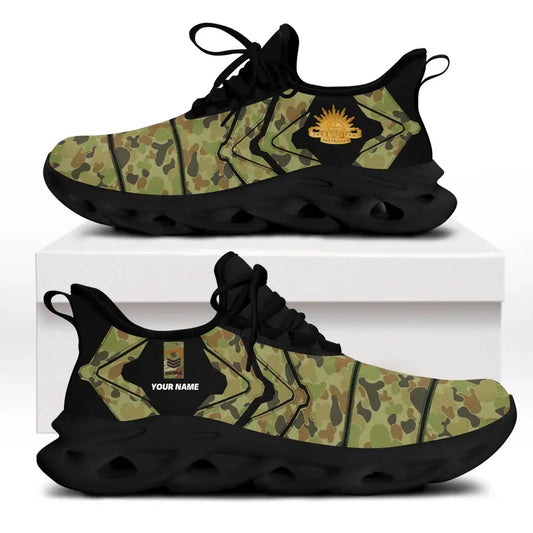 Personalized Australia Soldier/Veterans With Rank And Name Men Sneakers Printed - 17095104