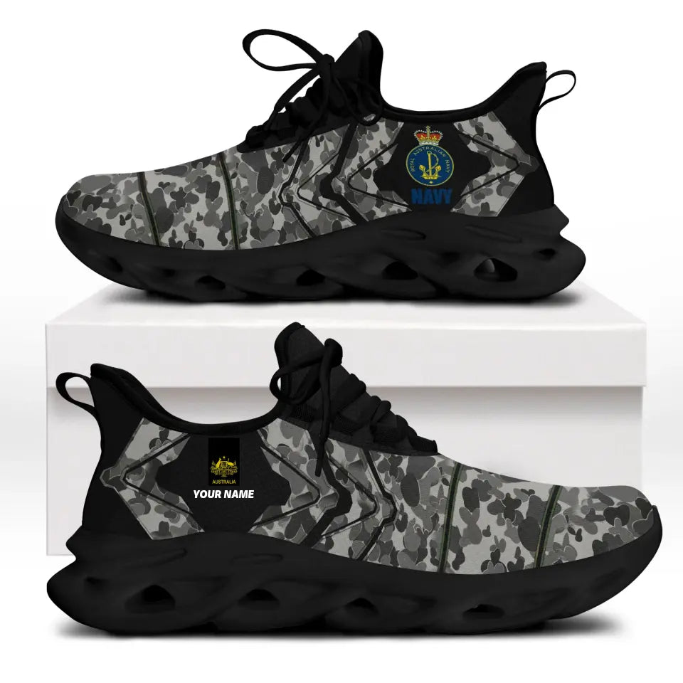 Personalized Australia Soldier/Veterans With Rank And Name Men Sneakers Printed - 17095104