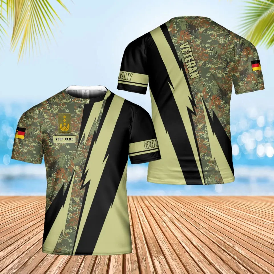 Personalized Germany Soldier/ Veteran Camo With Name And Rank Hoodie 3D Printed  - 0503240001