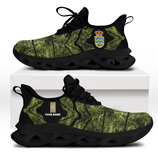 Personalized Denmark Soldier/Veterans With Rank And Name Men Sneakers Printed - 0503240001