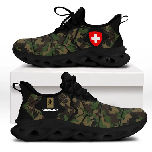Personalized Swiss Soldier/Veterans With Rank And Name Men Sneakers Printed - 0503240001