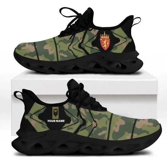 Personalized Norway Soldier/Veterans With Rank And Name Men Sneakers Printed - 0503240001