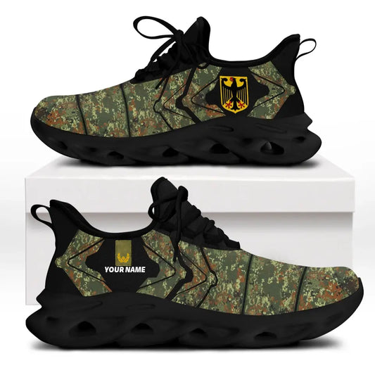 Personalized Germany Soldier/Veterans With Rank And Name Men Sneakers Printed - 17146944
