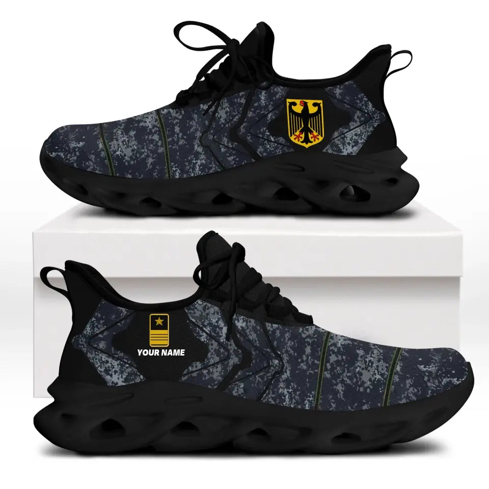Personalized Germany Soldier/Veterans With Rank And Name Men Sneakers Printed - 17146944