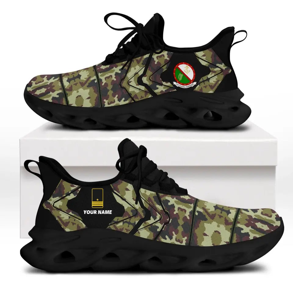 Personalized Ireland Soldier/Veterans With Rank And Name Men Sneakers Printed - 17095968