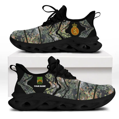 Personalized Netherlands Soldier/Veterans With Rank And Name Men Sneakers Printed - 17095968