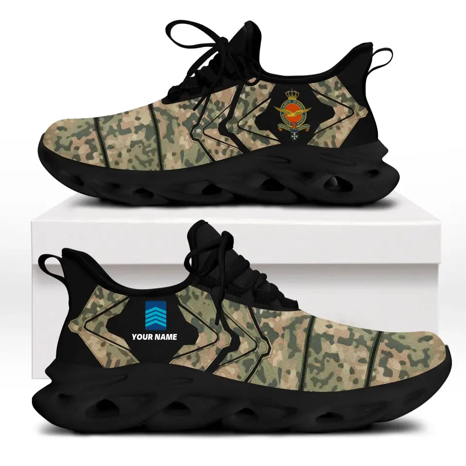 Personalized Netherlands Soldier/Veterans With Rank And Name Men Sneakers Printed - 17095968