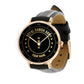 Personalized Denmark Soldier/ Veteran With Name And Rank Black Stitched Leather Watch - 2003240001 - Gold Version