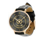 Personalized Denmark Soldier/ Veteran With Name Black Stitched Leather Watch - 2203240001 - Gold Version