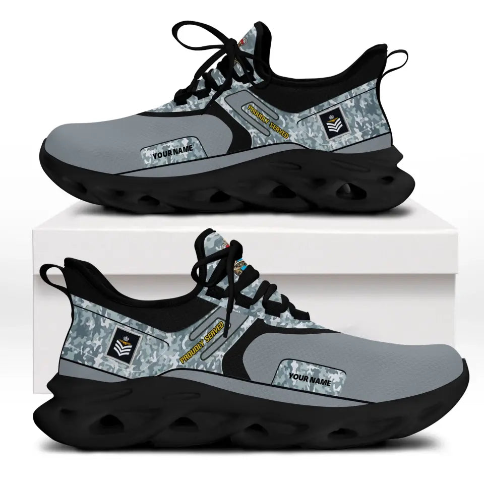 Personalized UK Soldier/Veterans With Rank And Name Men Sneakers Printed - 17114112