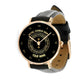 Personalized Denmark Soldier/ Veteran With Name, Rank Black Stitched Leather Watch - 2803240001 - Gold Version