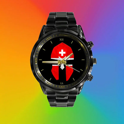 Swiss Soldier/ Veteran Black Stainless Steel Watch - 17116704