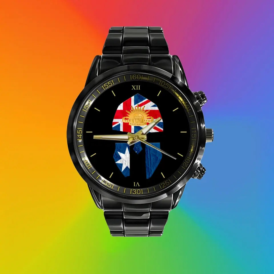 Australian Soldier/ Veteran Black Stainless Steel Watch - 17116704