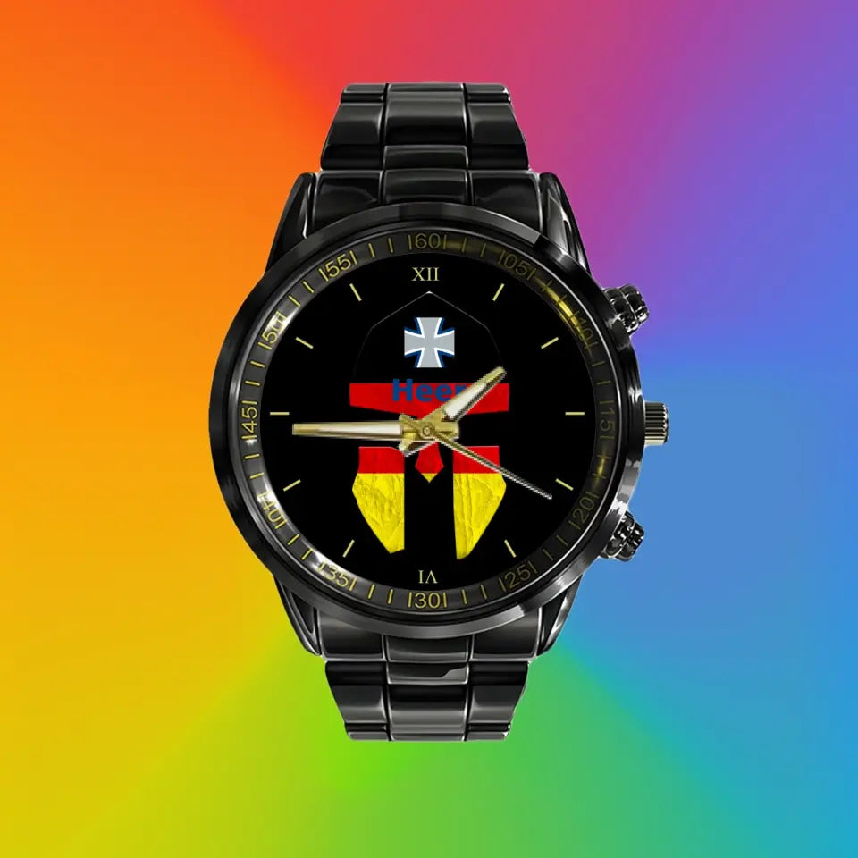 Germany Soldier/ Veteran Black Stainless Steel Watch - 2903240001