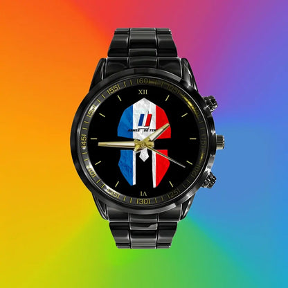 France Soldier/ Veteran Black Stainless Steel Watch - 17116704