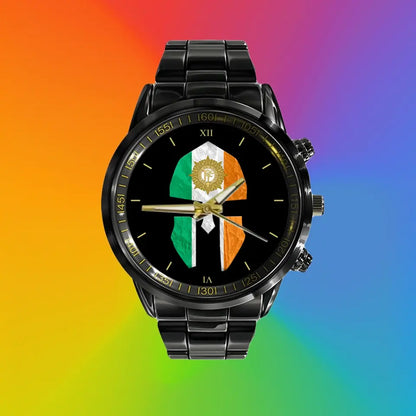 Ireland Soldier/ Veteran Black Stainless Steel Watch - 17116704