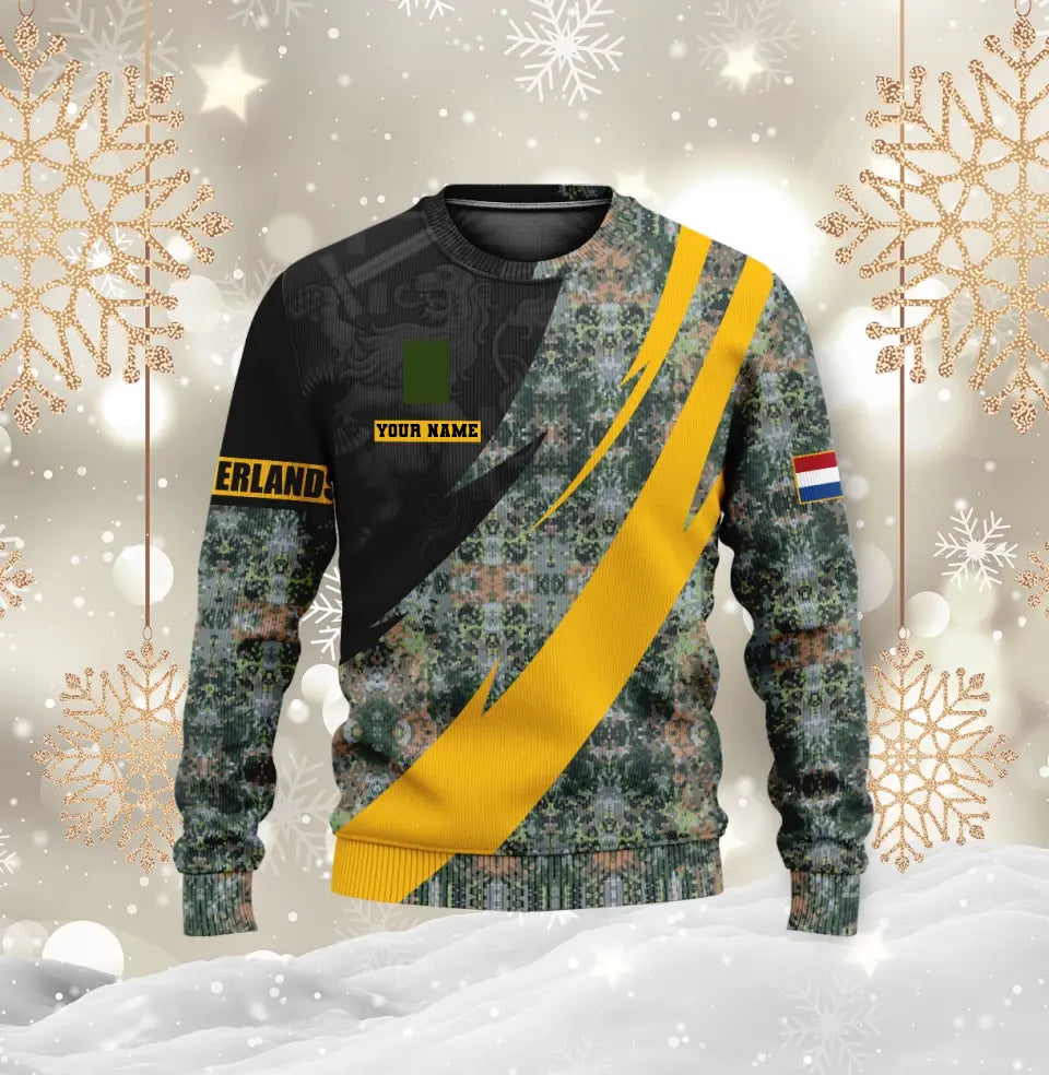 Personalized Netherlands Solider/ Veteran Camo With Name And Rank Hoodie 3D Printed - 0111230002