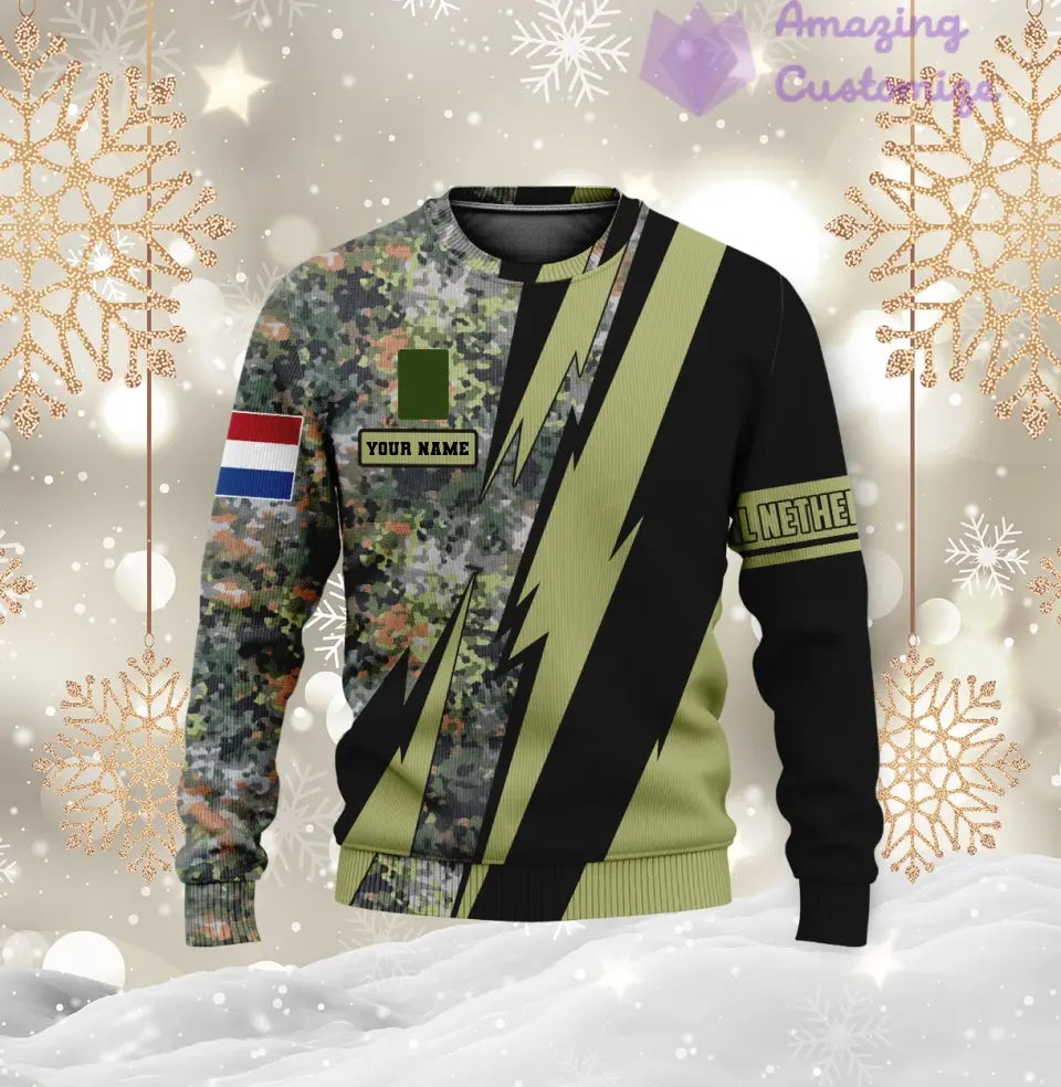 Personalized Netherlands Soldier/Veteran with Name and Rank Hoodie All Over Printed - 03042401QA