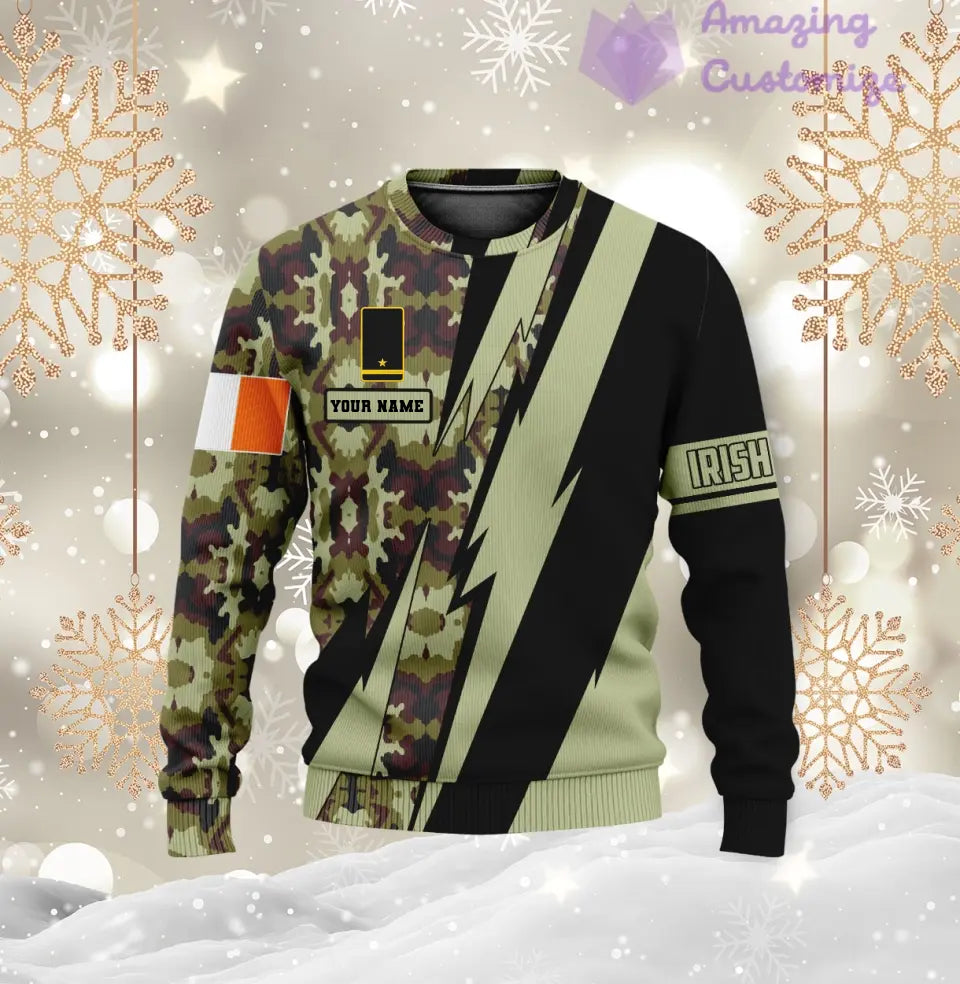 Personalized Ireland Soldier/Veteran with Name and Rank Hoodie All Over Printed - 03042401QA
