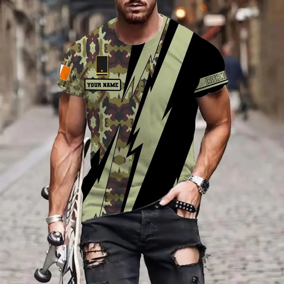 Personalized Ireland Soldier/Veteran with Name and Rank Hoodie All Over Printed - 03042401QA