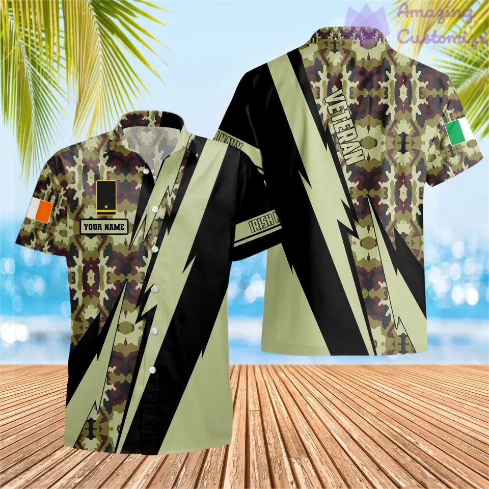 Personalized Ireland Soldier/Veteran with Name and Rank Hawaii Shirt All Over Printed - 03042401QA