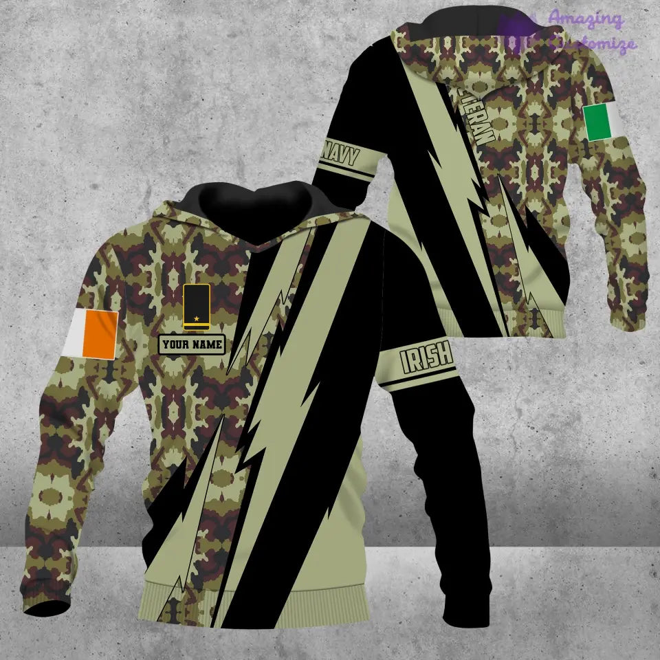 Personalized Ireland Soldier/Veteran with Name and Rank Hawaii Shirt All Over Printed - 03042401QA