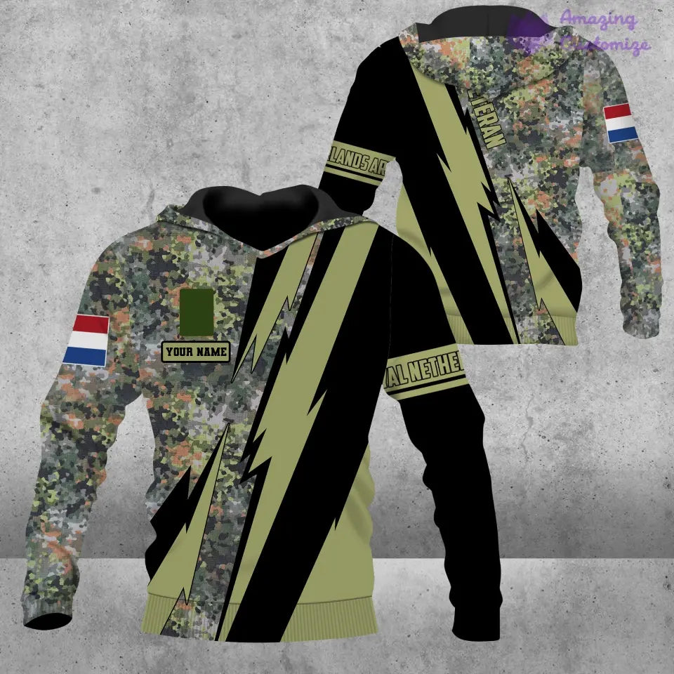 Personalized Netherlands Soldier/Veteran with Name and Rank Hawaii Shirt All Over Printed - 17121024