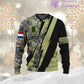 Personalized Netherlands Soldier/Veteran with Name and Rank Hawaii Shirt All Over Printed - 17121024