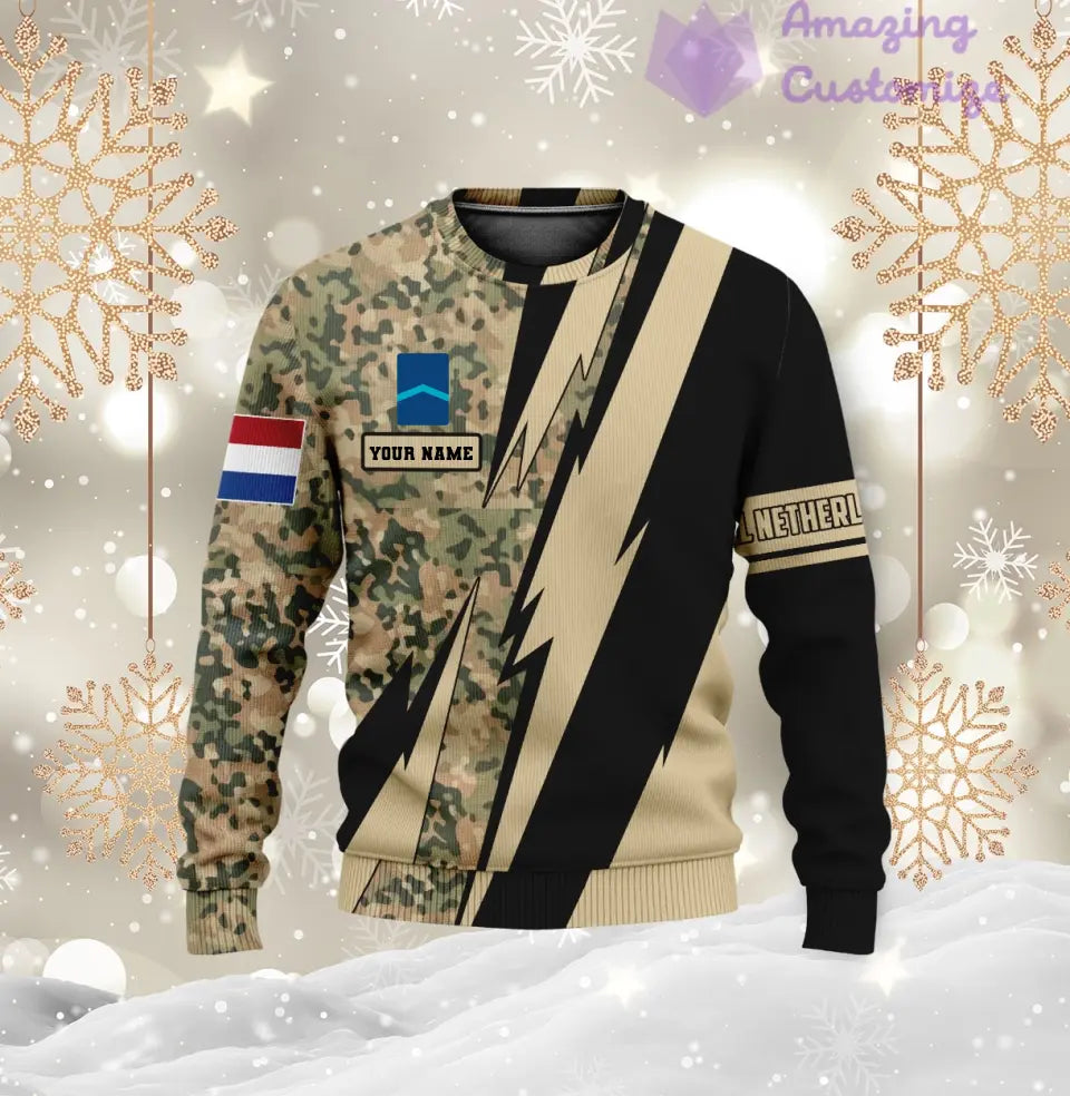 Personalized Netherlands Soldier/Veteran with Name and Rank Hawaii Shirt All Over Printed - 17121024