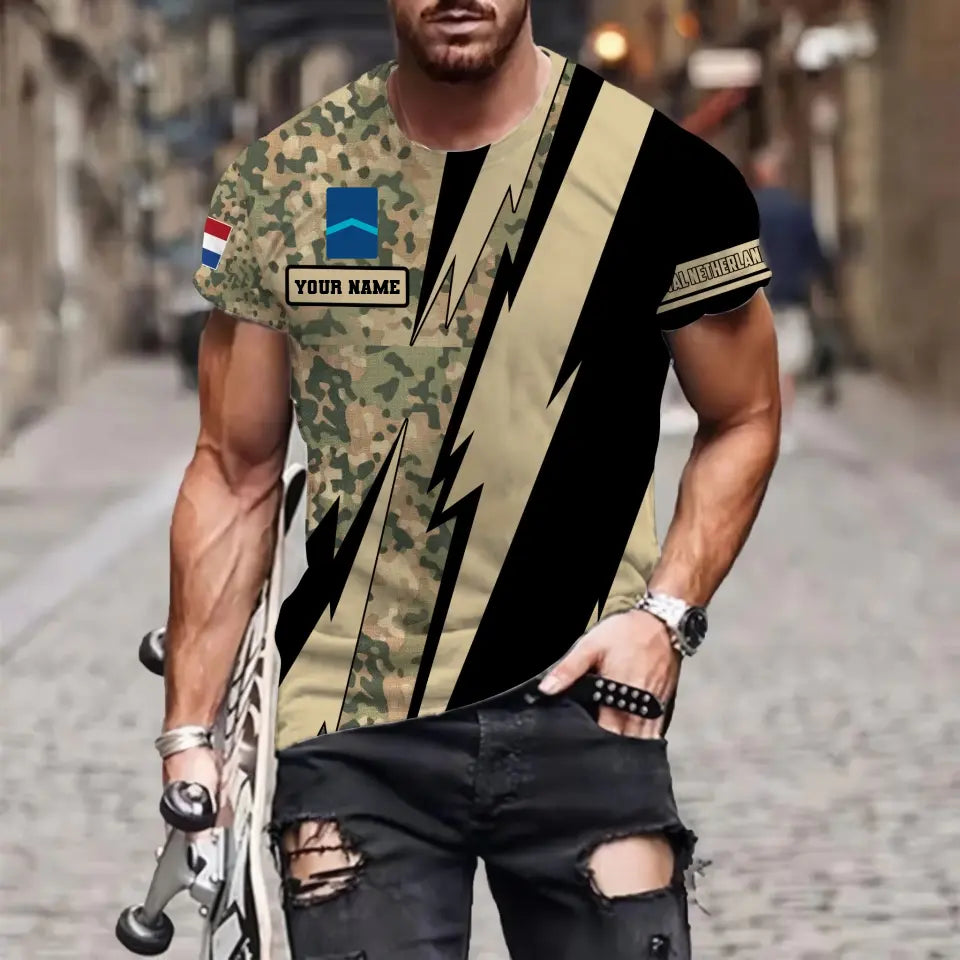 Personalized Netherlands Soldier/Veteran with Name and Rank Hawaii Shirt All Over Printed - 17121024