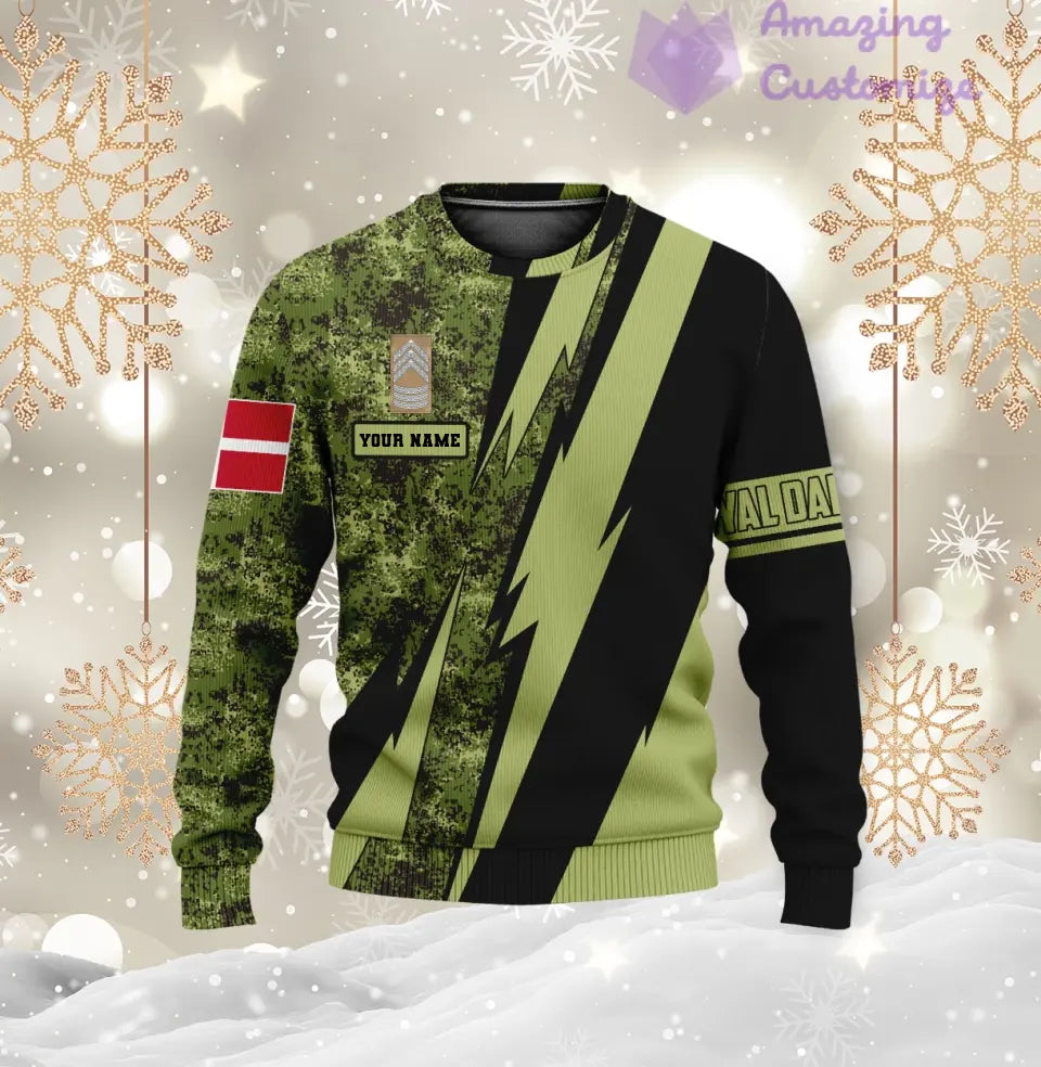Personalized Denmark Soldier/Veteran with Name and Rank Hawaii Shirt All Over Printed - 17121024